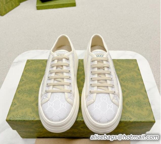 Popular Style Gucci GG Canvas Low-top Platform Sneakers 5cm White 719028