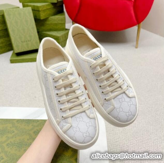 Popular Style Gucci GG Canvas Low-top Platform Sneakers 5cm White 719028