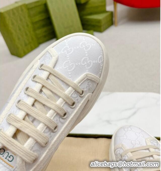 Popular Style Gucci GG Canvas Low-top Platform Sneakers 5cm White 719028