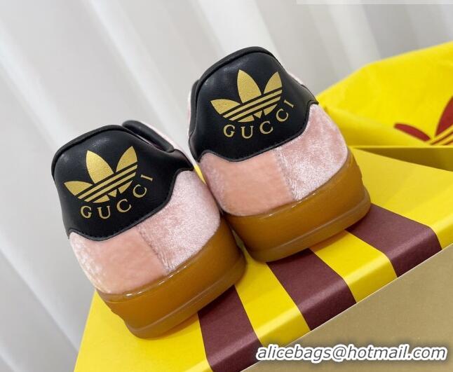 Duplicate adidas x Gucci Gazelle Low-top Sneakers in Velvet Light Pink 081015