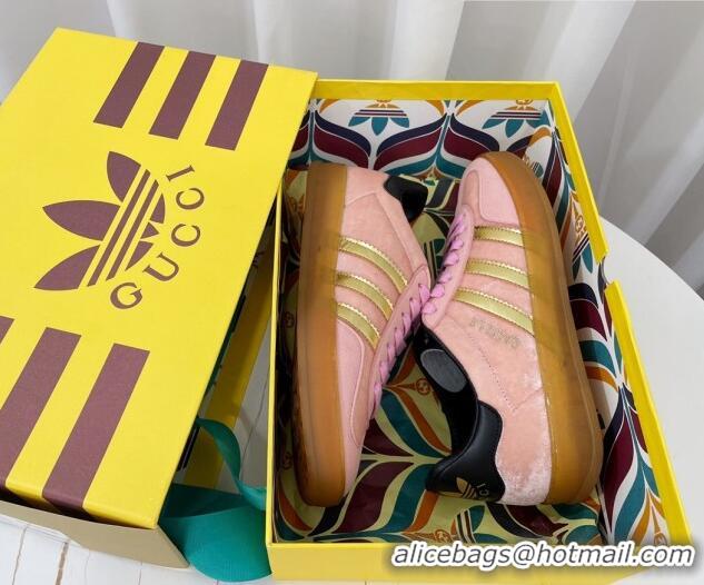 Duplicate adidas x Gucci Gazelle Low-top Sneakers in Velvet Light Pink 081015