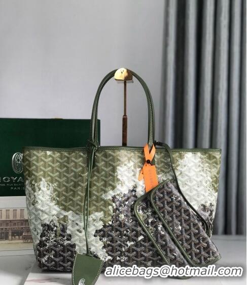 Super Quality Goyard Saint Louis Tote Bag Canopee in Forest PM 020184 Green