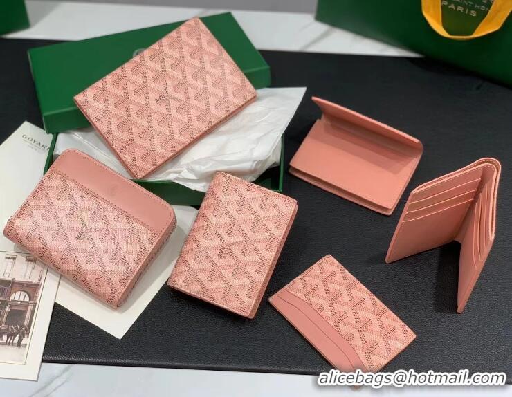 Well Crafted Goyard Original Card Holder 020093 Powder Pink