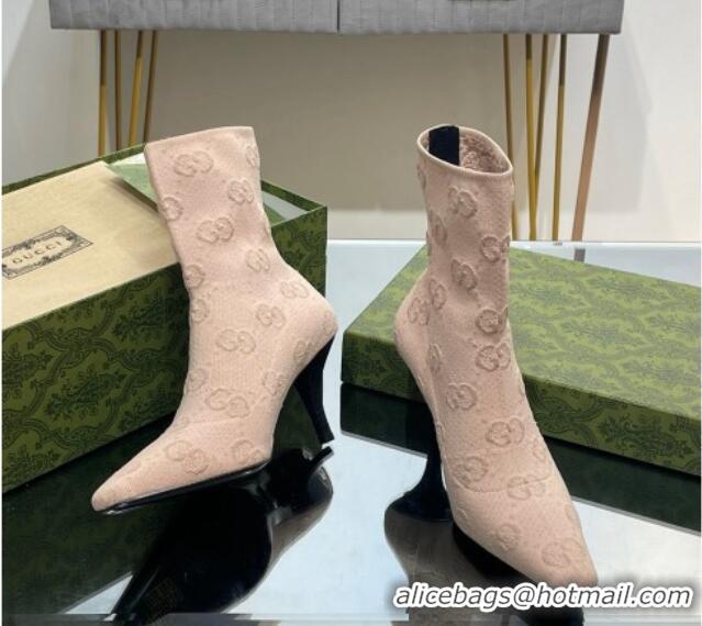 Durable Gucci GG Knit Ankle Boots 7.5cm Beige 0814023