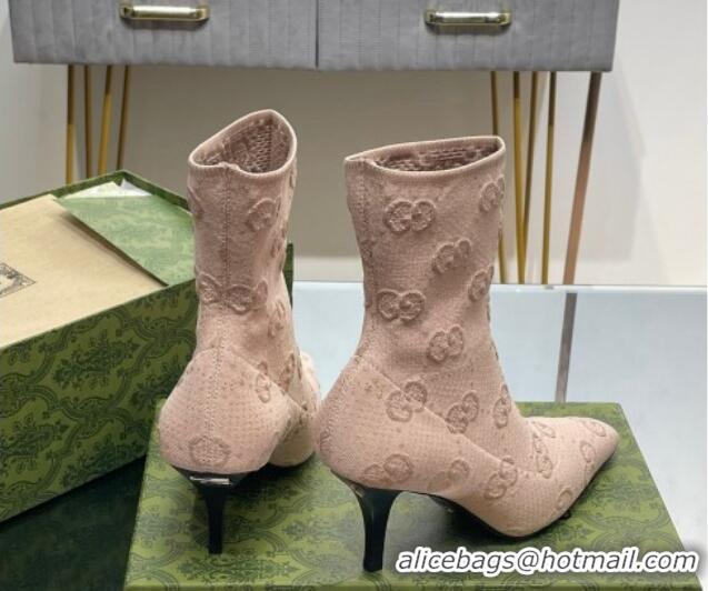 Durable Gucci GG Knit Ankle Boots 7.5cm Beige 0814023