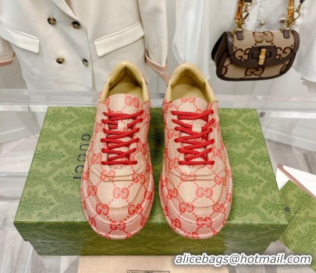 Most Popular Gucci GG Allover Sneakers Pink 814029