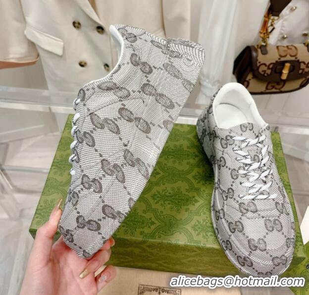 Popular Style Gucci GG Allover Sneakers Grey 0814031