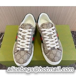 Best Grade Gucci Ace GG Canvas Sneakers with Web Beige 916028