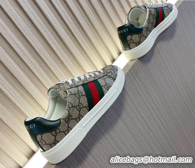 Best Grade Gucci Ace GG Canvas Sneakers with Web Beige 916028