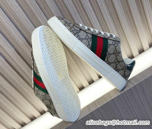 Best Grade Gucci Ace GG Canvas Sneakers with Web Beige 916028