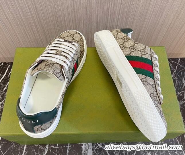 Best Grade Gucci Ace GG Canvas Sneakers with Web Beige 916028