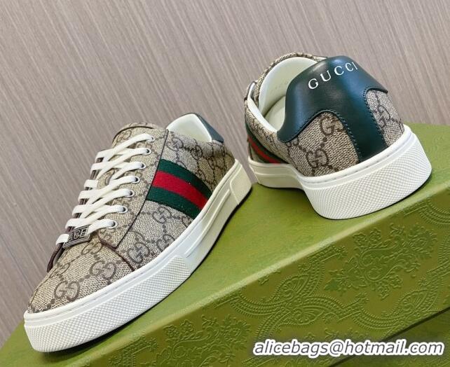 Best Grade Gucci Ace GG Canvas Sneakers with Web Beige 916028