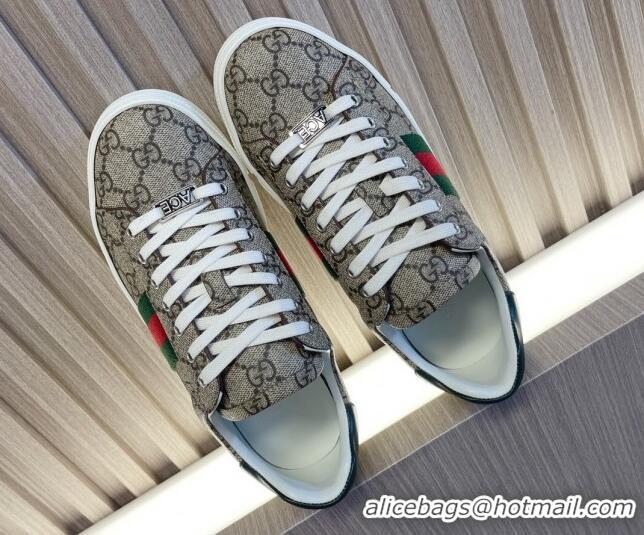 Best Grade Gucci Ace GG Canvas Sneakers with Web Beige 916028