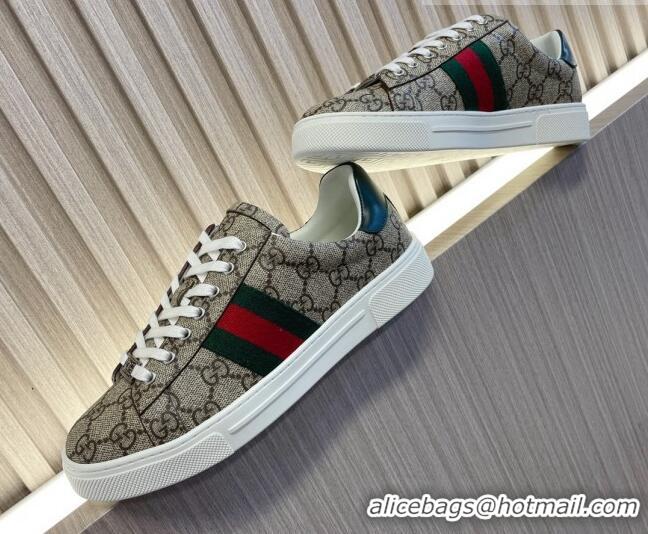 Best Grade Gucci Ace GG Canvas Sneakers with Web Beige 916028