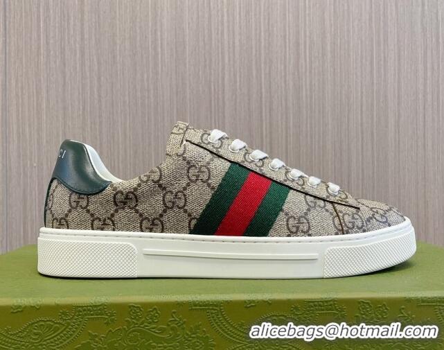 Best Grade Gucci Ace GG Canvas Sneakers with Web Beige 916028