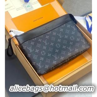 Luxury Discount Louis Vuitton Monogram Canvas Pochette Voyage Souple M82545-3 Black