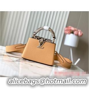 Buy Cheapest Louis Vuitton Capucines Mini N81209 Apricot