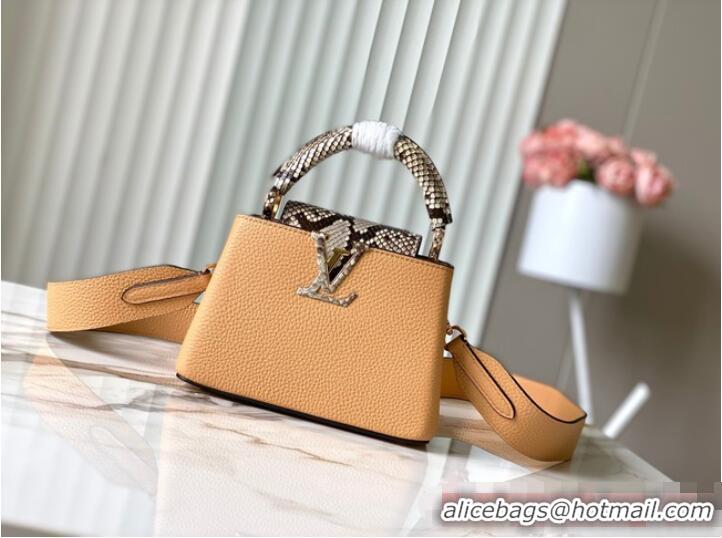 Buy Cheapest Louis Vuitton Capucines Mini N81209 Apricot