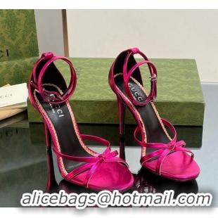 Sumptuous Gucci Metallic Leather Strappy Sandals 8.5cm Pink 1012020