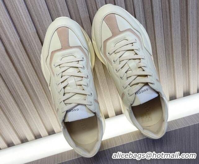 Top Grade Gucci Rhyton Sneakers in Stones Embossed Leather White 1012033