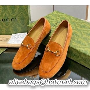 Most Popular Gucci ordaan Suede Loafers Light Brown 1012047