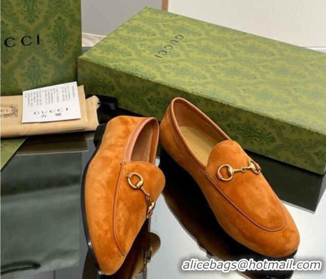 Most Popular Gucci ordaan Suede Loafers Light Brown 1012047