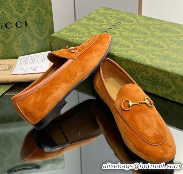 Most Popular Gucci ordaan Suede Loafers Light Brown 1012047