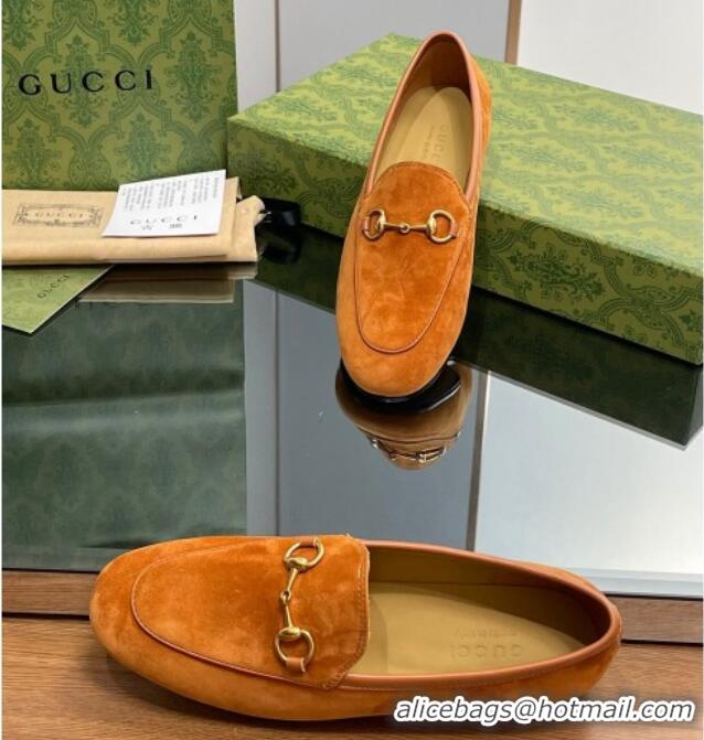 Most Popular Gucci ordaan Suede Loafers Light Brown 1012047