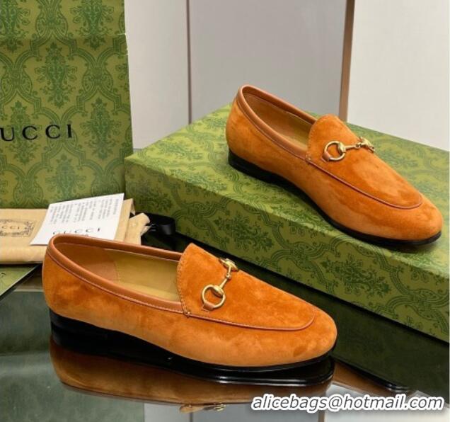 Most Popular Gucci ordaan Suede Loafers Light Brown 1012047