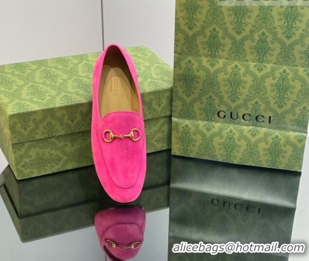 Shop Cheap Gucci ordaan Suede Loafers Dark Pink 1012048