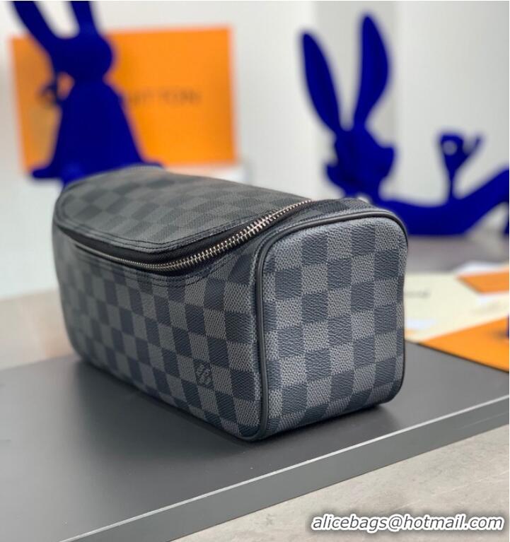 Buy Inexpensive Louis Vuitton Damier Graphite Canvas Toiletry Pouch N47625 Black