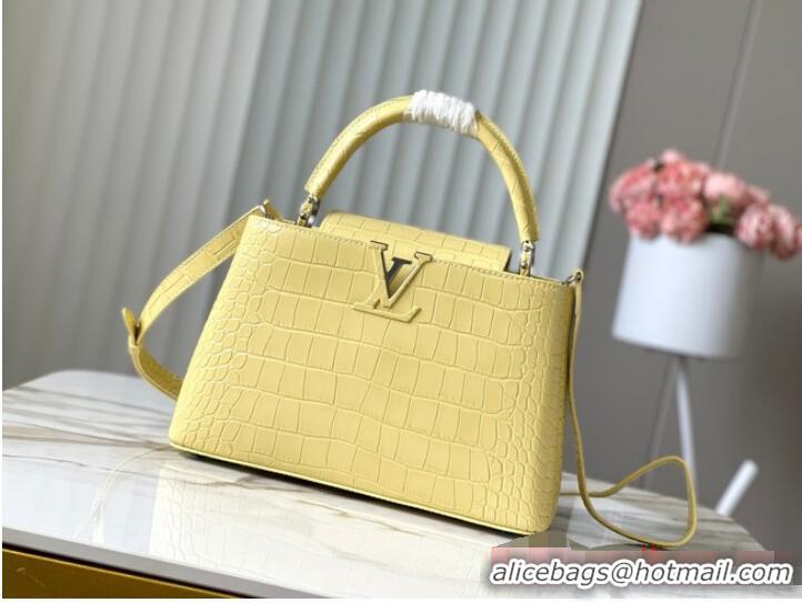 Reasonable Price Louis Vuitton Capucines MM N93419 yellow