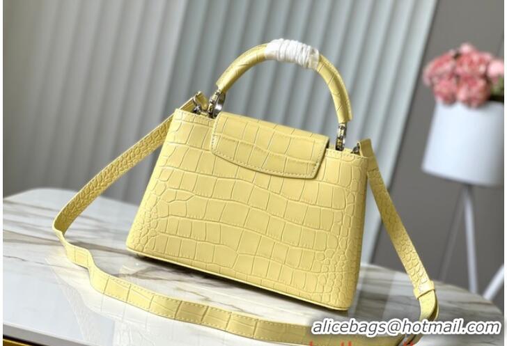 Promotional Louis Vuitton Crocodile Capucines BB N48865 Yellow