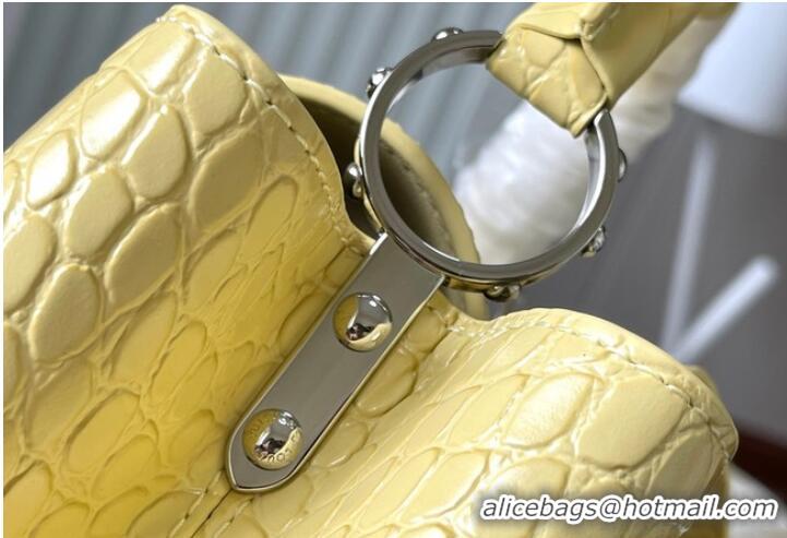 Promotional Louis Vuitton Crocodile Capucines BB N48865 Yellow