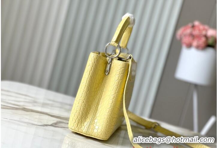 Promotional Louis Vuitton Crocodile Capucines BB N48865 Yellow