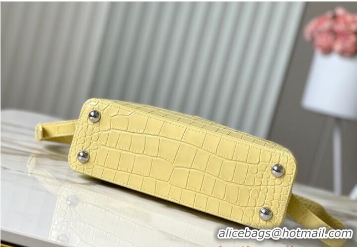 Promotional Louis Vuitton Crocodile Capucines BB N48865 Yellow