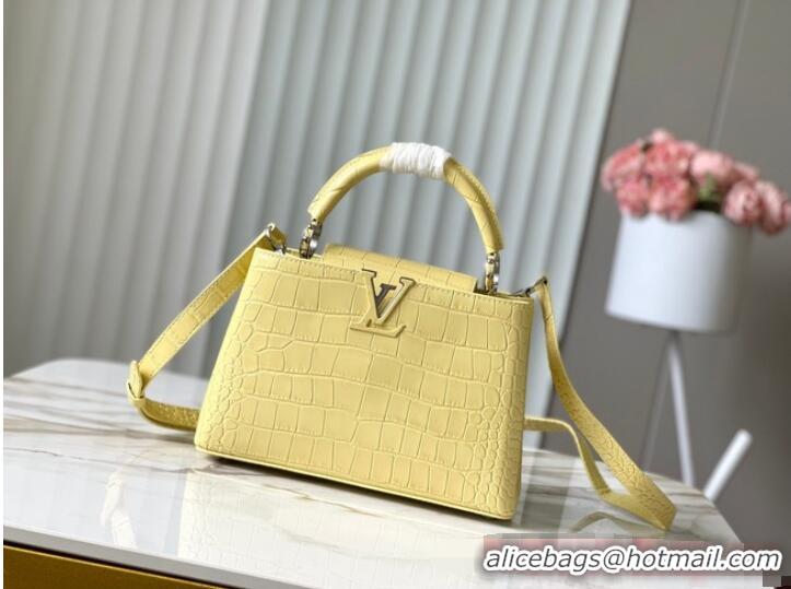 Promotional Louis Vuitton Crocodile Capucines BB N48865 Yellow