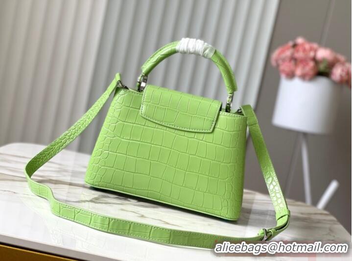 Reasonable Price Louis Vuitton Crocodile Capucines BB N48865 Light Green