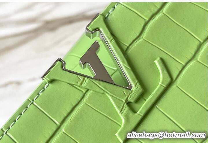 Reasonable Price Louis Vuitton Crocodile Capucines BB N48865 Light Green