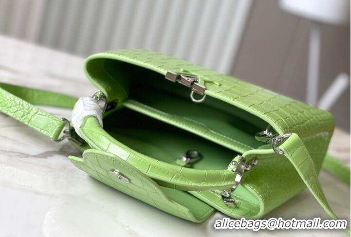 Reasonable Price Louis Vuitton Crocodile Capucines BB N48865 Light Green