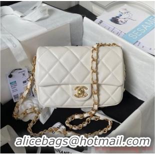 Buy Discount Chanel SMALL FLAP BAG AS4263 WHITE