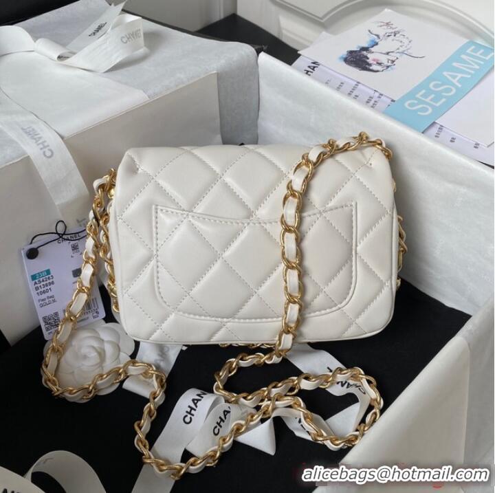 Buy Discount Chanel SMALL FLAP BAG AS4263 WHITE