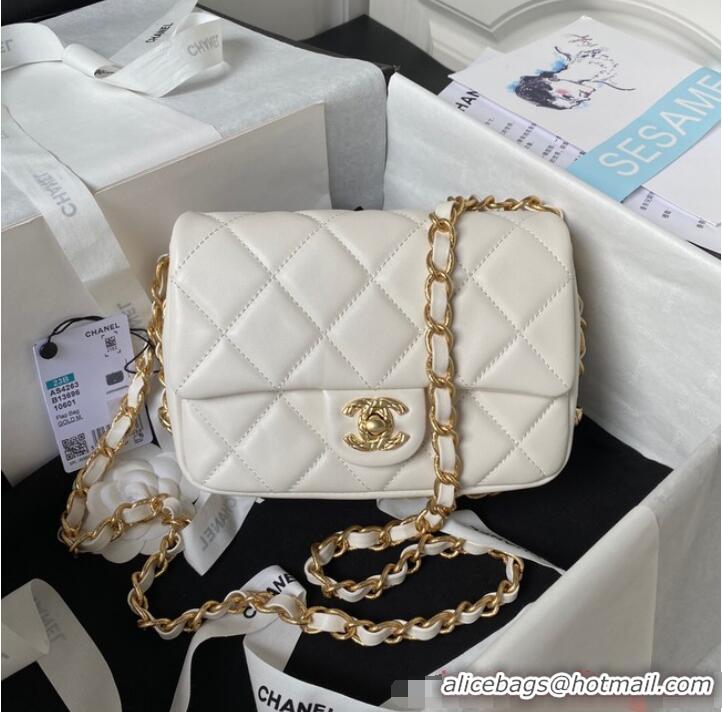 Buy Discount Chanel SMALL FLAP BAG AS4263 WHITE