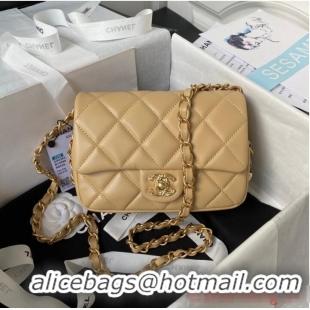 Top Design Chanel SMALL FLAP BAG AS4263 Apricot