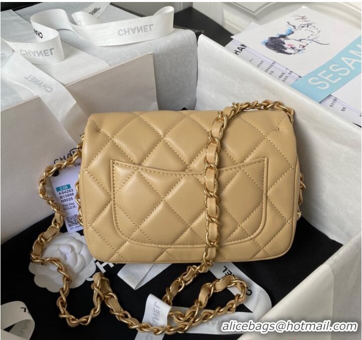 Top Design Chanel SMALL FLAP BAG AS4263 Apricot