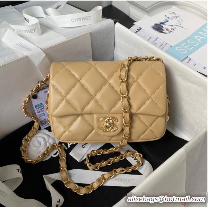 Top Design Chanel SMALL FLAP BAG AS4263 Apricot