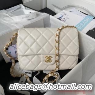 Top Grade Chanel SMALL FLAP BAG AS4264 WHITE