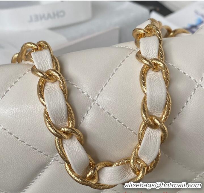 Top Grade Chanel SMALL FLAP BAG AS4264 WHITE