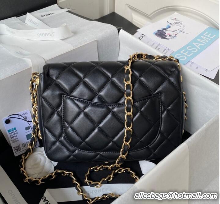 Famous Brand Chanel SMALL FLAP BAG AS4264 Black