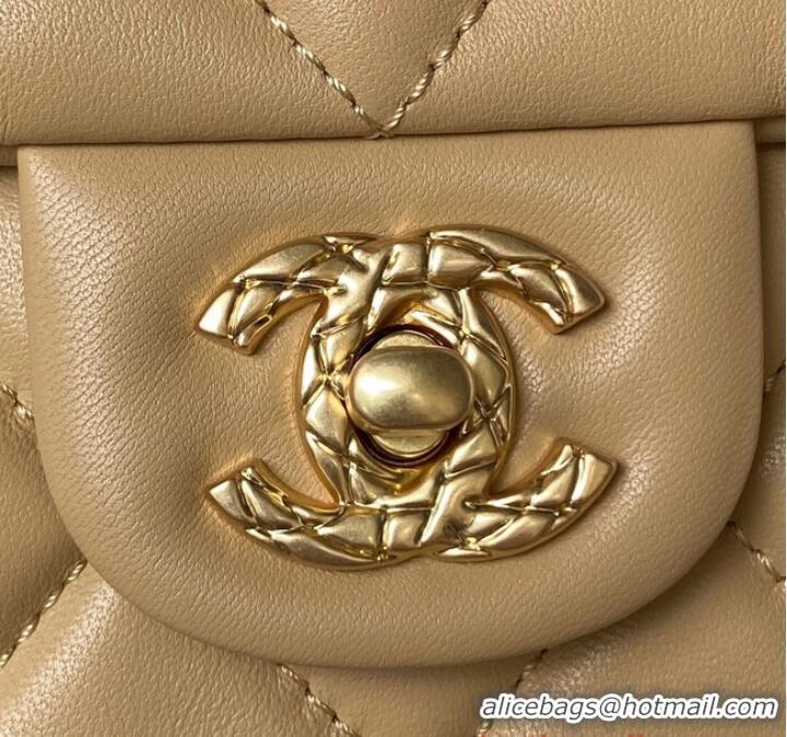 Buy Inexpensive Chanel SMALL FLAP BAG AS4264 Apricot